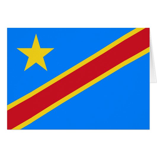 Drapeau du Congo Kinshasa (Devant horizontal)