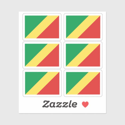 Drapeau du Congo - une collection Sticker (Feuille)
