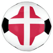 Drapeau du Danemark balle de football (Tourné)