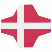 Drapeau du Danemark balle de football (Plat)