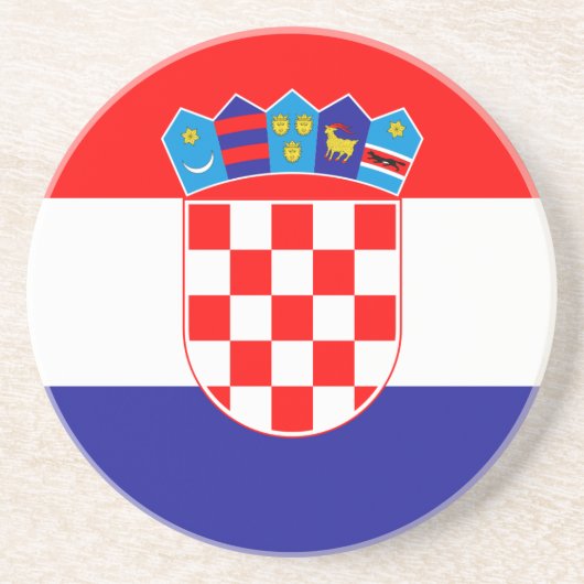 Drapeau du Dessous de verre de Croatie (Devant)