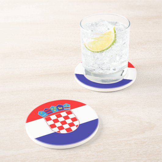 Drapeau du Dessous de verre de Croatie (Côté)