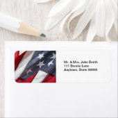 Drapeau du étiquette de adresse des États-Unis (En situation)