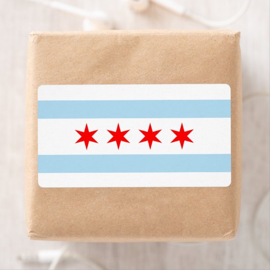 Drapeau du Étiquette de Chicago (En situation)