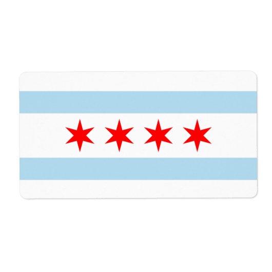 Drapeau du Étiquette de Chicago (Devant)