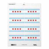 Drapeau du Étiquette de Chicago (Feuille entière)