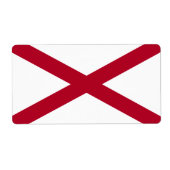 Drapeau du Étiquette de l'Alabama (Devant)