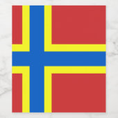Drapeau du Étiquette de vin Orkney (Étiquettes simples)