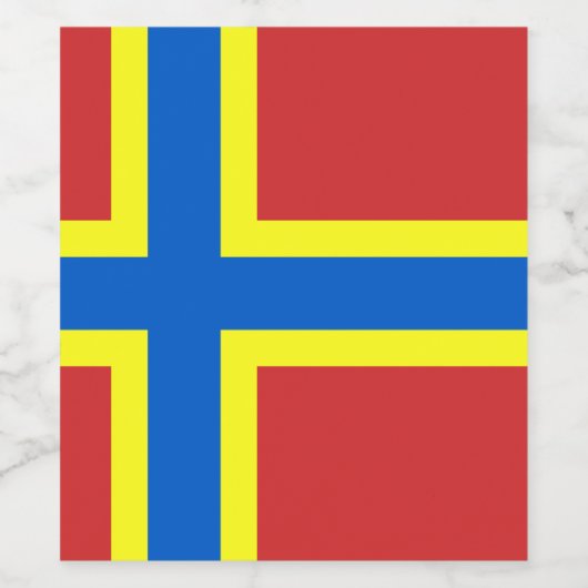 Drapeau du Étiquette de vin Orkney (Étiquettes simples)