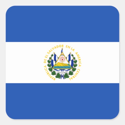 Drapeau du Étiquette El Salvador (Devant)