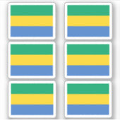 Drapeau du Gabon - une collection Sticker (Devant)