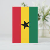 Drapeau du Ghana Carte de remerciements plat (Debout devant)