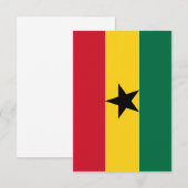 Drapeau du Ghana Carte de remerciements plat (Devant / Derrière)