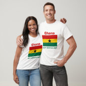 Drapeau du Ghana + Carte + T-shirt des textes (Unisexe)