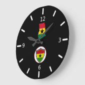 Drapeau du Ghana grande horloge (Angle)