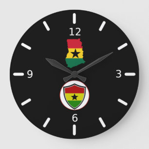 Drapeau du Ghana grande horloge