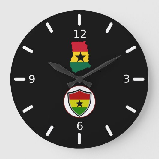 Drapeau du Ghana grande horloge (Recto)
