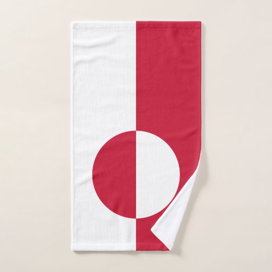 Drapeau du Groenland (Serviette à main)