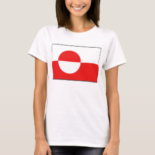 Drapeau du Groenland x Carte T-shirt