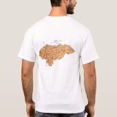 Drapeau du Honduras et T-shirt de carte (Dos)