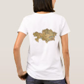 Drapeau du Kazakhstan x Carte T-shirt (Dos)