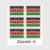 Drapeau du Kenya - une collection Sticker (Feuille)