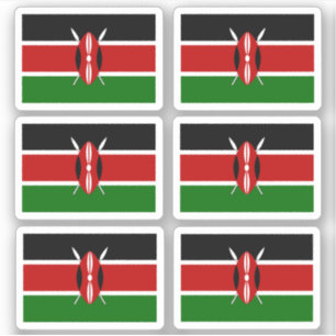 Drapeau du Kenya - une collection Sticker