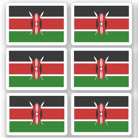 Drapeau du Kenya - une collection Sticker (Devant)