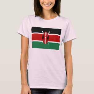 Drapeau du Kenya x Carte T-shirt