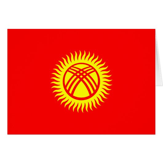 Drapeau du Kirghizistan (Devant horizontal)