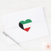 Drapeau du Koweït Autocollant en forme de cœur (Enveloppe)