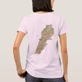 Drapeau du Liban et carte t-shirt (Dos)