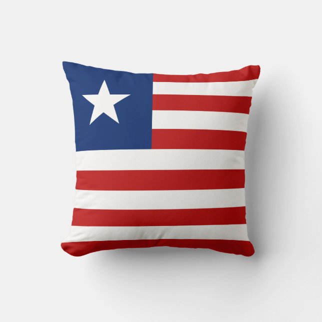 Drapeau du Liberia x Oreiller à drapeau (Recto)