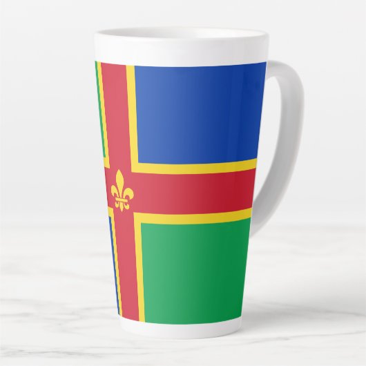 Drapeau du Lincolnshire Latte Mug (Angle droit)