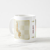 Drapeau du Malawi + Tasse de carte (Devant gauche)