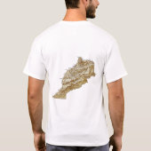 Drapeau du Maroc + Carte + T-shirt des textes (Dos)