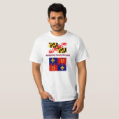 Drapeau du Maryland et T-shirt de drapeau du comté (Devant entier)