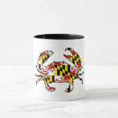 Drapeau du Maryland tasse de café de crabe tasse (Centre)