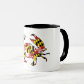 Drapeau du Maryland tasse de café de crabe tasse (Devant droit)