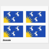 Drapeau du Merionethshire Sticker rectangulaire (Feuille)