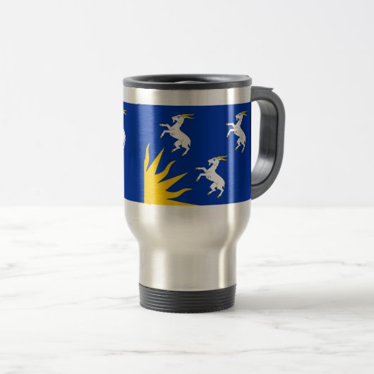 Drapeau du Merionethshire Travel Mug (Devant droit)