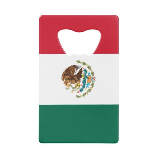 Drapeau du Mexique Carte de crédit Bottle Opener (Devant)