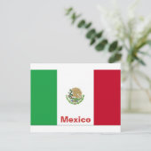Drapeau du Mexique Carte postale (Debout devant)