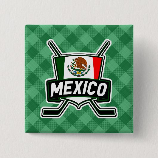 Drapeau du Mexique de hockey sur glace Badge de ho (Devant)