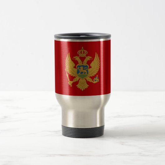 Drapeau du Monténégro Voyage / Mug de navette (Centre)