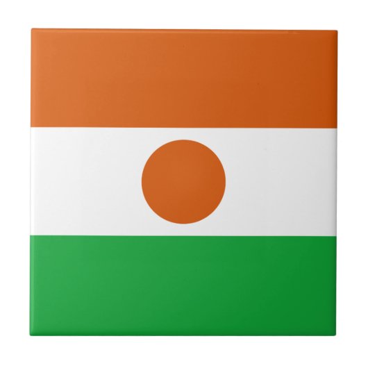 Drapeau du Niger Carreau de céramique (Devant)