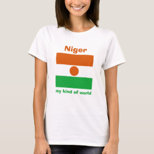Drapeau du Niger + Carte + T-shirt des textes