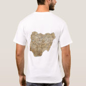 Drapeau du Nigéria + Carte + T-shirt des textes (Dos)