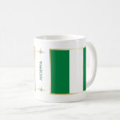 Drapeau du Nigéria + Tasse de carte (Devant droit)