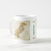Drapeau du Pakistan + Tasse de carte (Devant gauche)